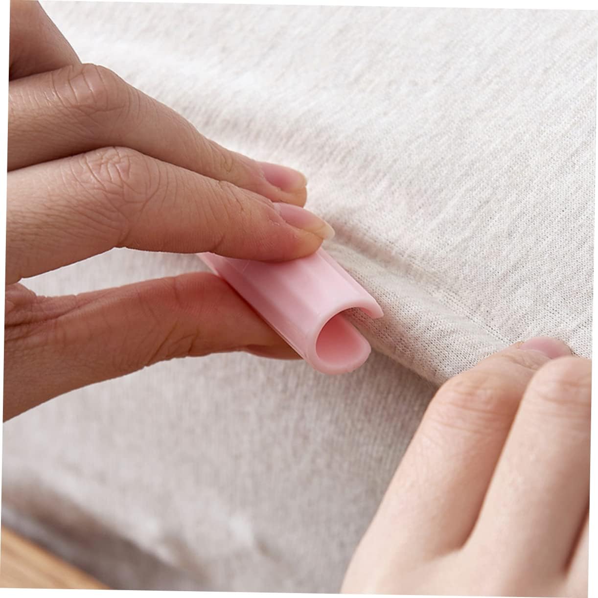 12pcs - Bed Sheet Fasteners Clips Elegant Grey Retainer for Mattress Sofa Cushion Table Cloth and Ironing Board Firm Grip Non-Scratch Design