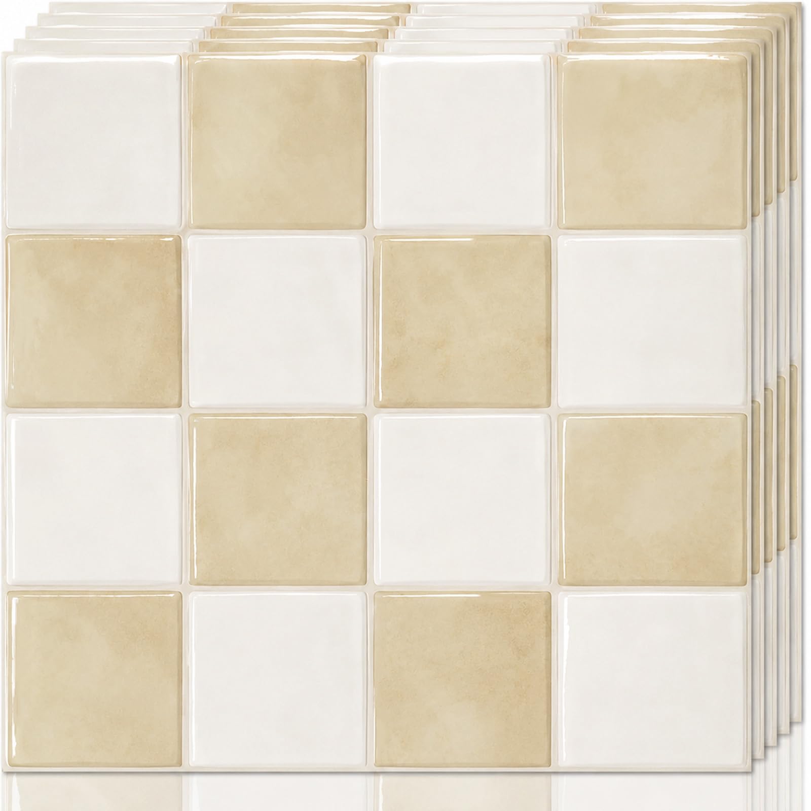 Peel and Stick Backsplash Tile, 10 Sheets Self Adhesive Wall Tiles
