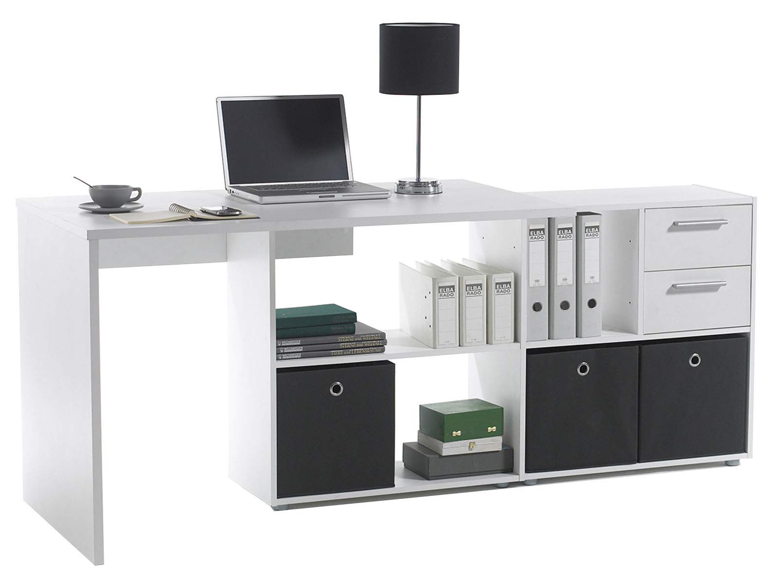 möbelando Büro-Kombi Komplettset Trio 2345 Weiß