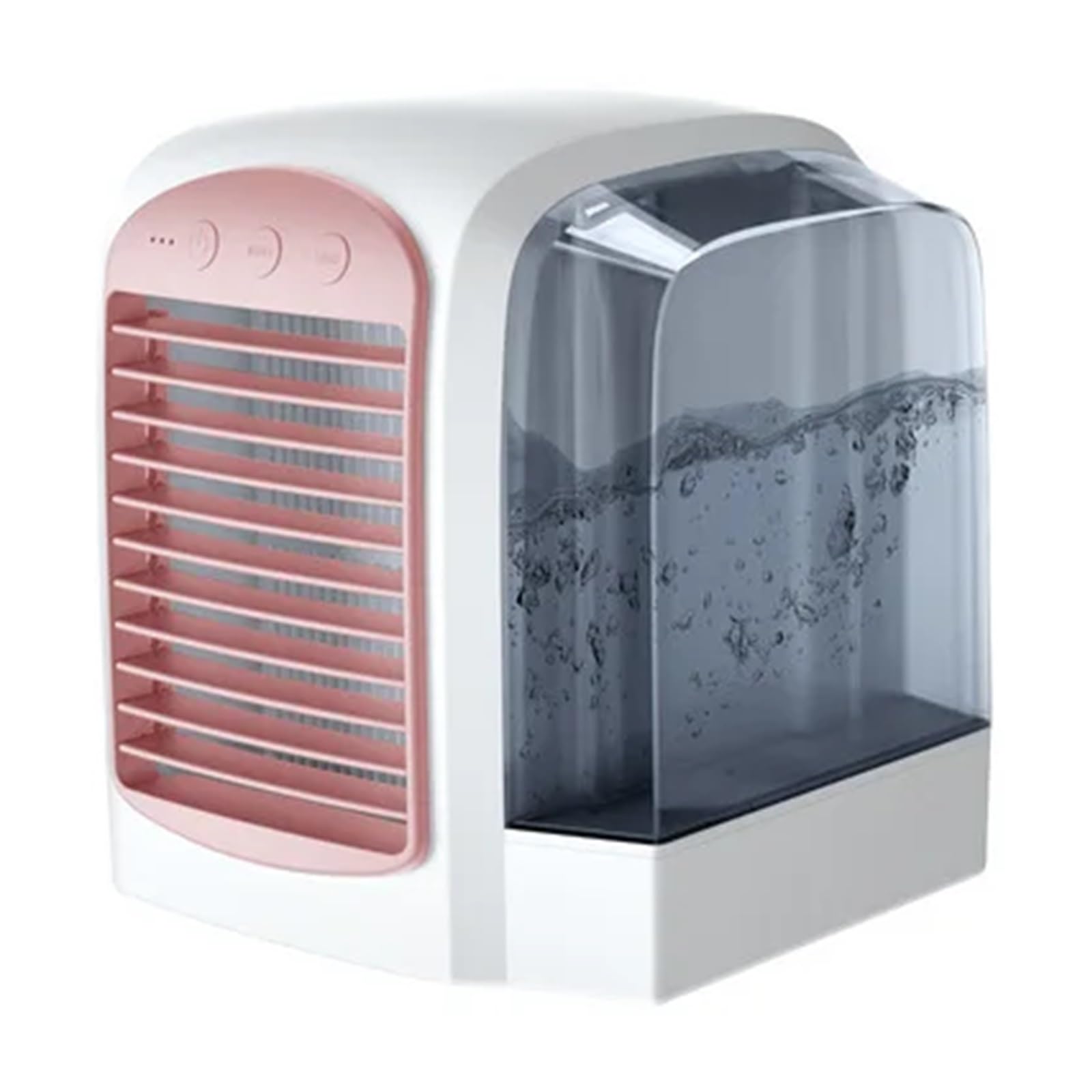 Cczrd Pink Mini Air Conditioner Portable Water Cooling Fan Humidifier Purifier Desktop Cooler With Night Light For Office Home Airflow Comfort Refreshing Breeze(Pink)