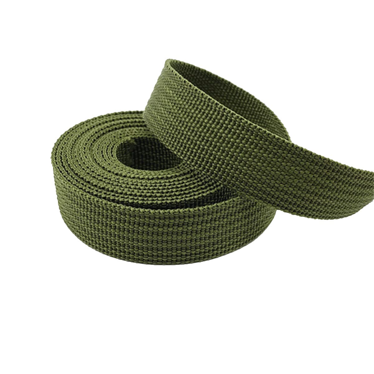 Yalulu 20 Meters 2cm-3.8cm Polypropylene Webbing Ribbon, Polypropylene Strap Canvas Ribbon Belt Bag Webbing Nylon Webbing Knapsack Strapping Sewing Bag Belt Accessories (Army Green, 3cm Width)