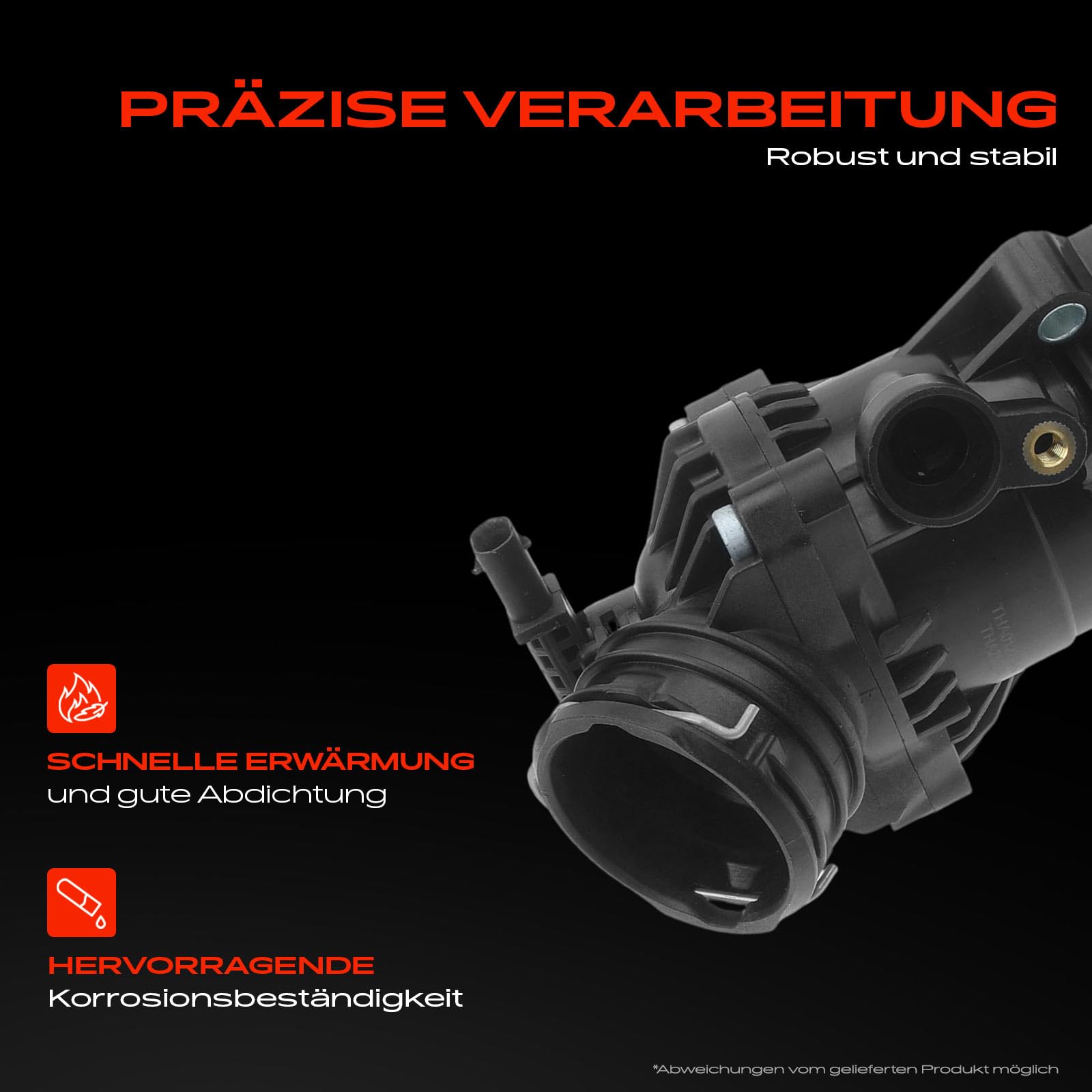 Frankberg Termostato del liquido di raffreddamento 103°C 2 Poli | A2762000115, Compatibile con: CLS Shooting Brake X218, Classe S V222 W222 X222, SL R231, Classe C Coupé C204, Classe C W204