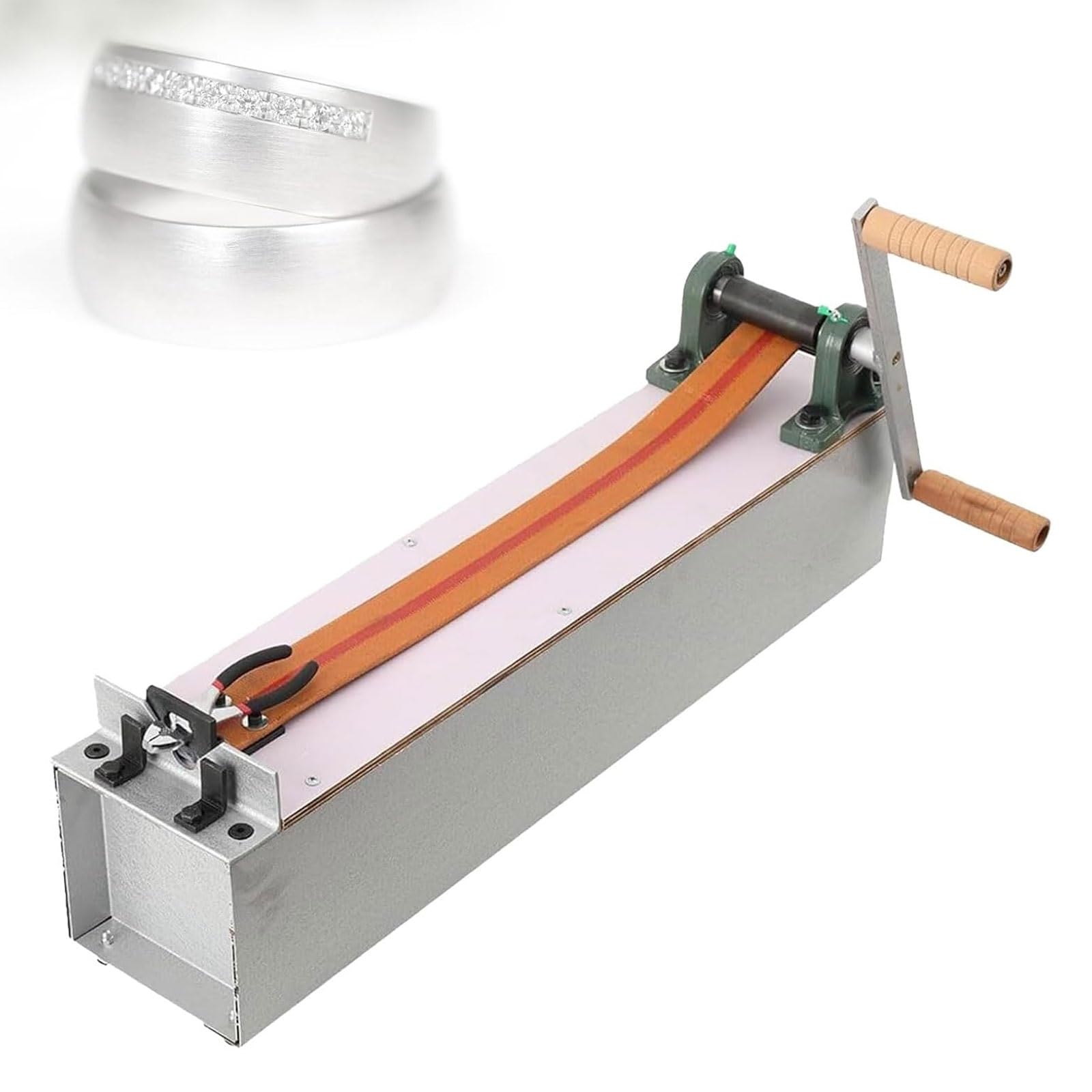Eiwitany Manual Wire Drawing Bench -Jewelry Wire Pulling Machine, Leather Belt & Removable Handle for Earrings, Bracelets & Jewelry Repair Tools