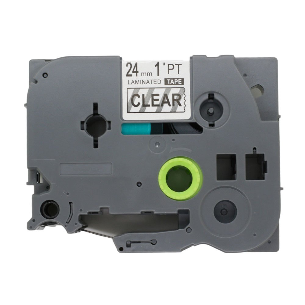 BROVACS 1 Pack Black on Clear Label Tape Compatible for Brother P-Touch TZ 151 TZe 151 24mm 1" OPA1115