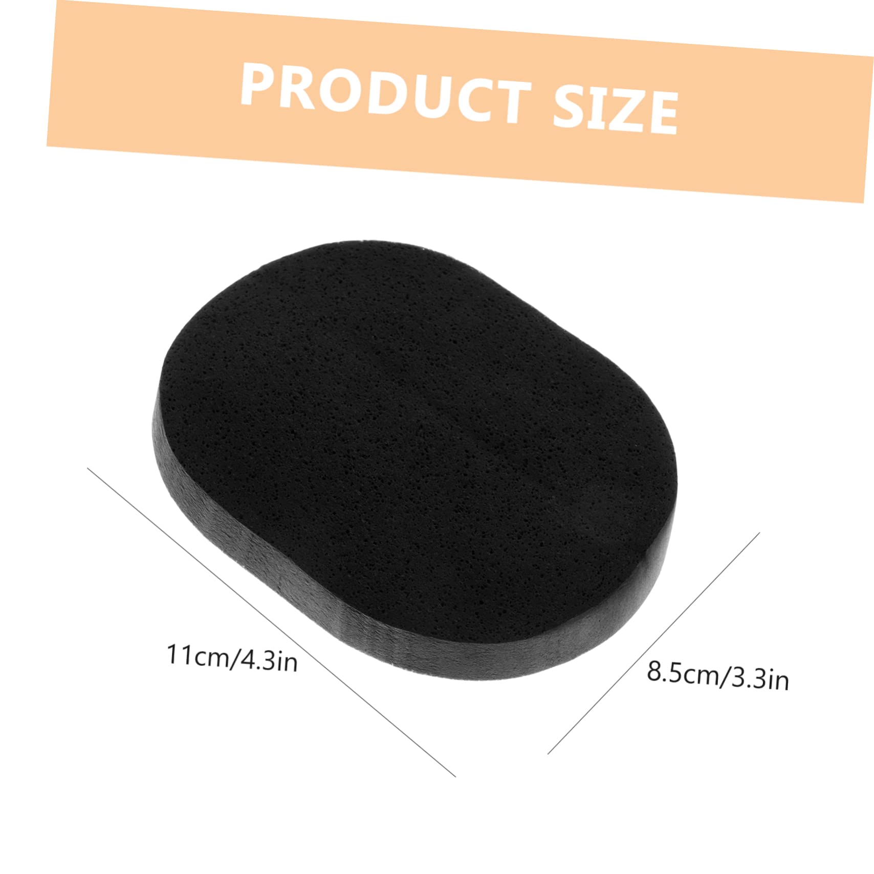 BESTYASH 2Pcs Charcoal Cleansing Sponge for Face Cleaning and Exfoliation Natural Ingredients for Gentle Skin Care Soft Texture for Makeup Removal