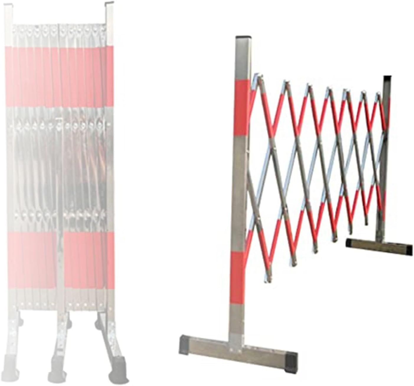Retractable Fence Outdoor Portable Barrier for Parking and Construction 3.9 Ft. Tall