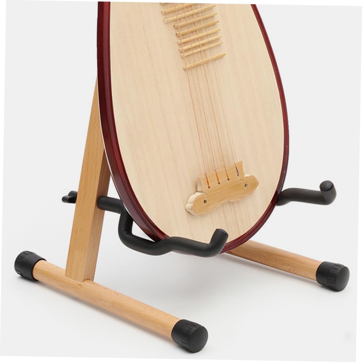 Toyvian Składany stojak na instrumenty, przenośny stojak na gitarę, klasyczny uchwyt na gitarę akustyczną, stojak na gitarę basową, żelazo, pionowy instrument muzyczny