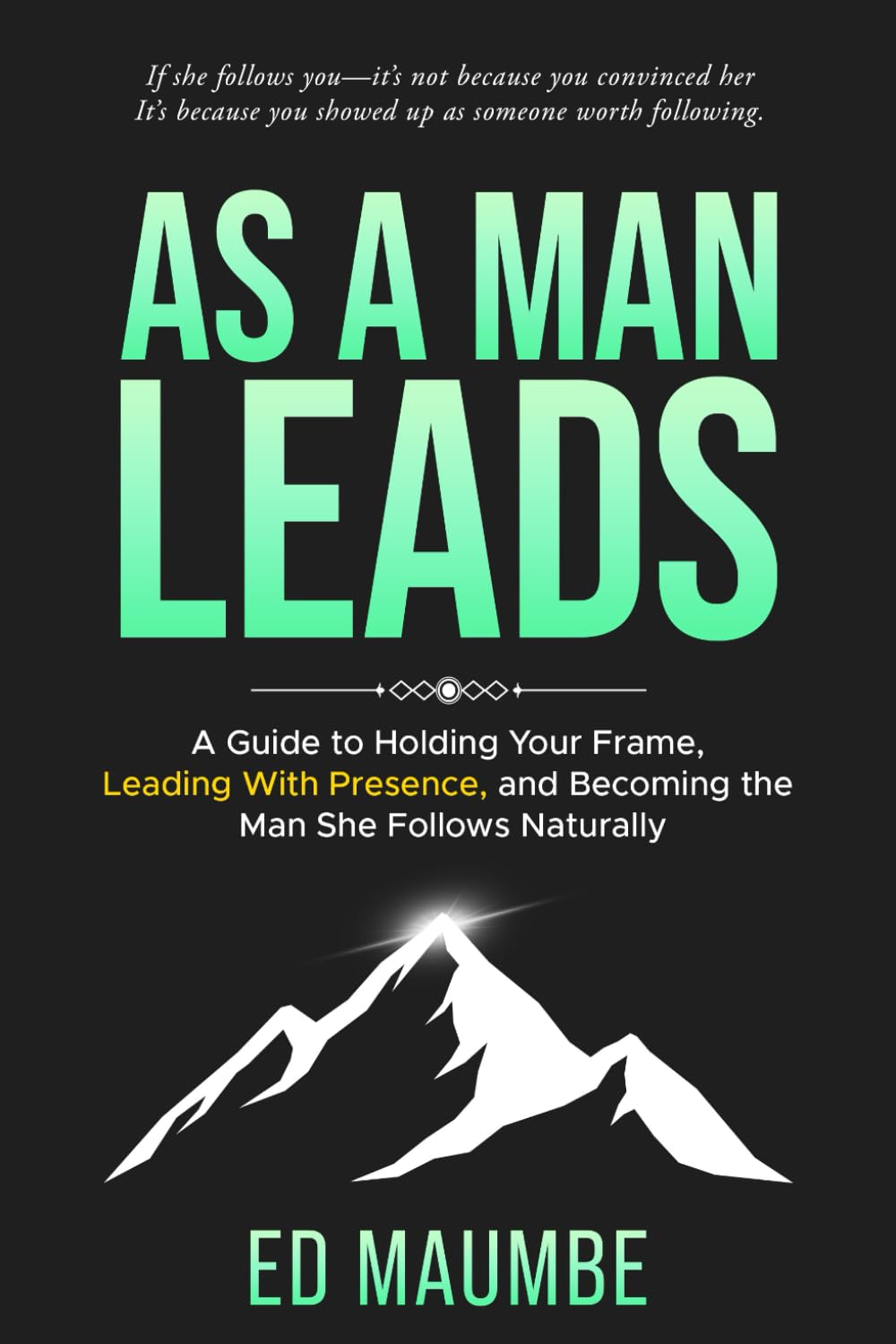 As A Man Leads: A Guide to Holding Your Frame, Leading With Presence, and Becoming the Man She Follows Naturally
