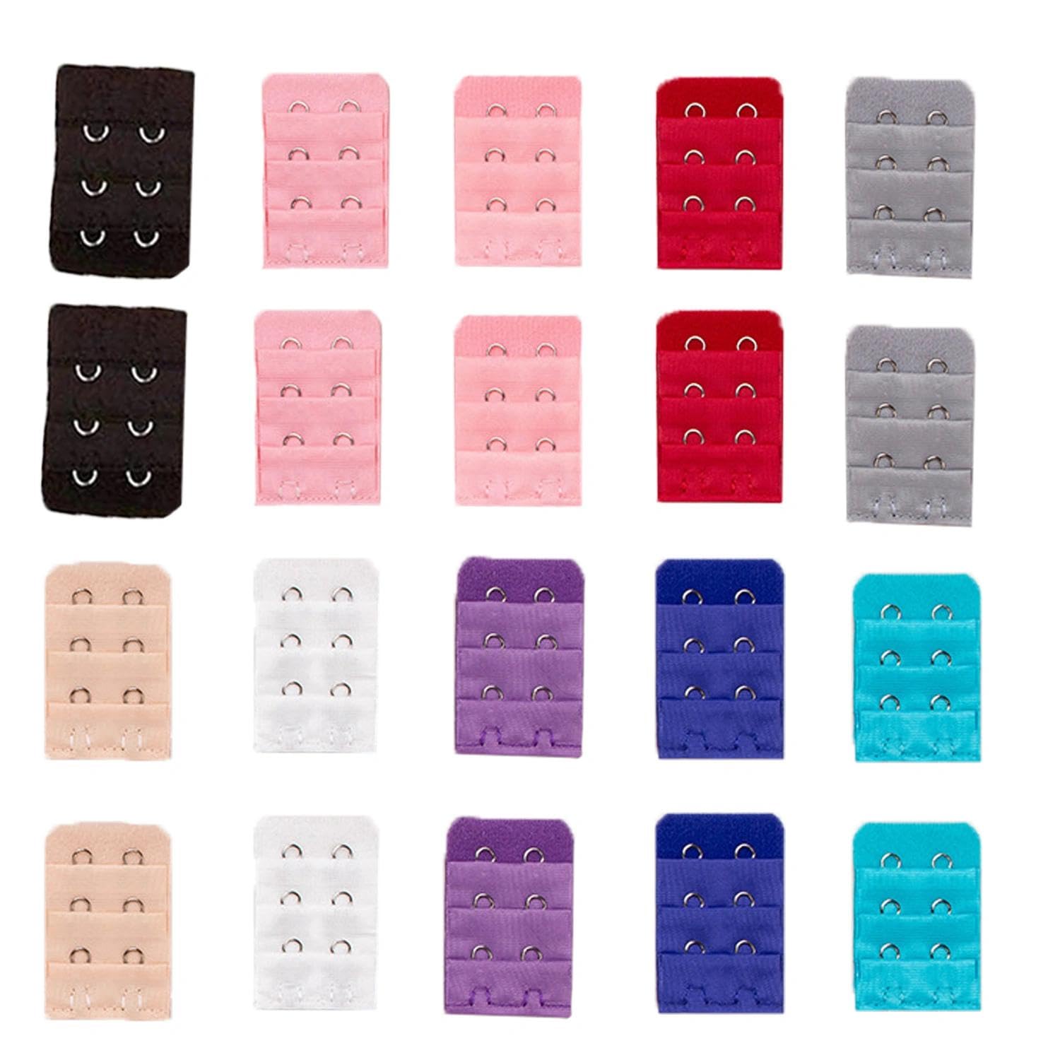 20 Unidades Alargadores de Sostén Mujer - Tirantes Extensibles para Ropa Interior - Adaptador de Talla Ajustable - Compatible con Sostenes Normales y Sin Tirantes - Mejor Ajuste
