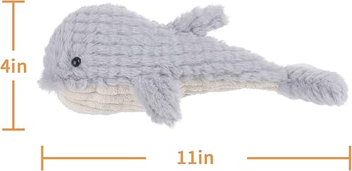Miniatura 2 de Apricot Lamb Ocean Toys - Peluche de ballena gris, suave, perfecto para niños de 11 pulgadas
