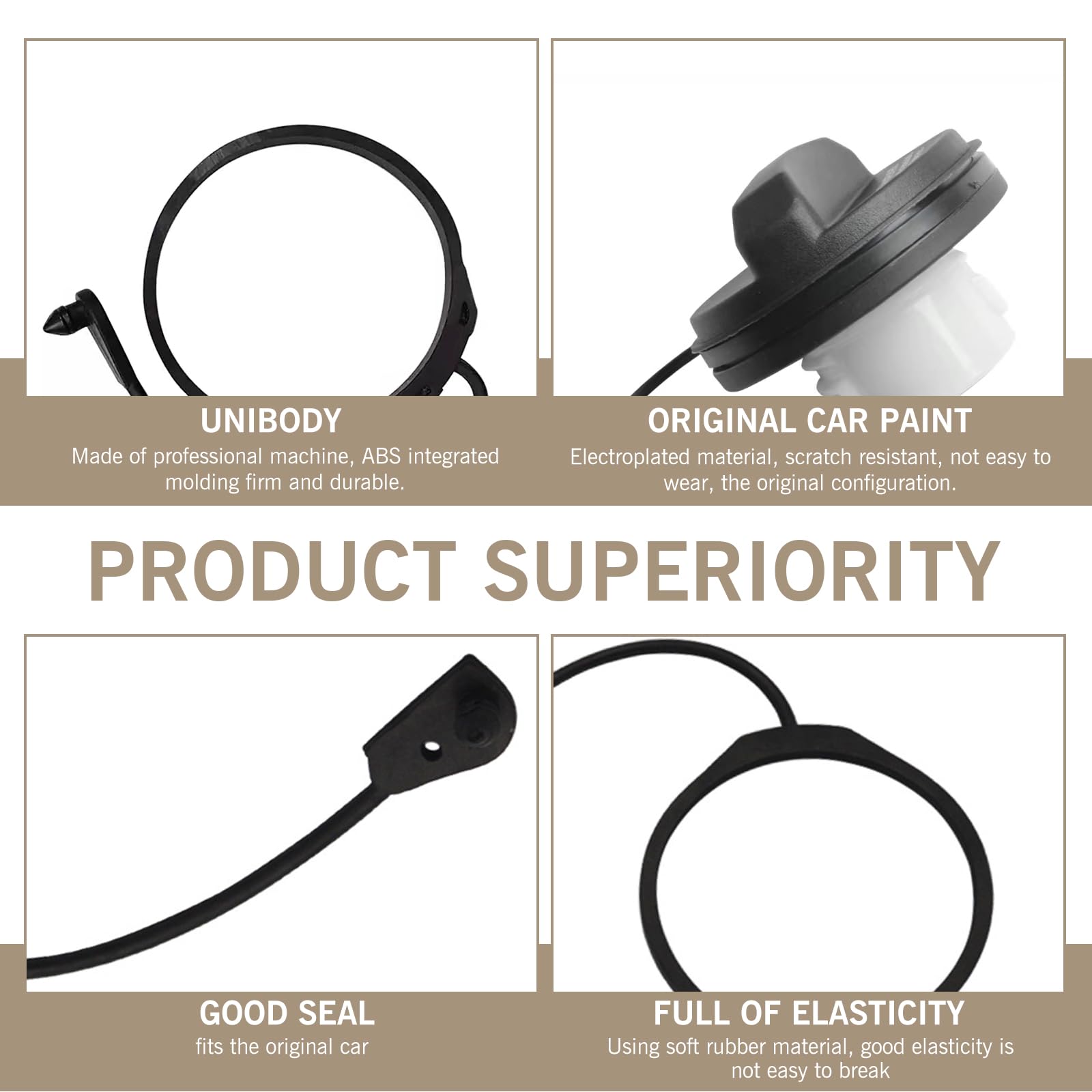 Boot For Bimini 73- 78 Blk 25 Range Rover Fuel Cap Tether - Anti-Lost Gas  Cap Replacement For Land Rover Models Easy Fuel Gas Cap