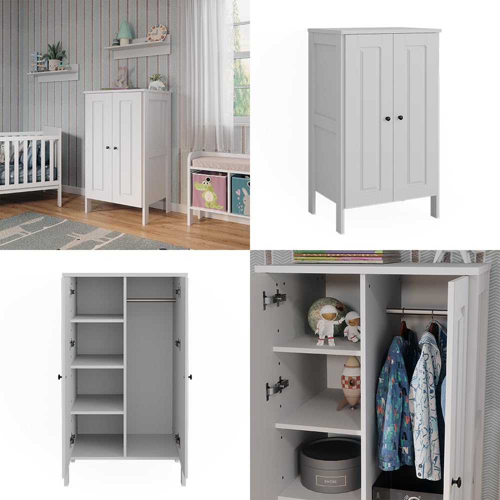 VitaliSpa Guardaroba bambini Ajaton 70 x 120.6 cm Bianco