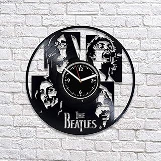 Beatles vinyle horloge murale Beatles horloge murale moderne 12 pouces cadeau de Noël record hommes horloge rock musique - Les Beatles, Paul McCartney, John Lennon, RIngo Starr, George Harrison Beatles vinyle horloge murale Beatles horloge murale moderne 12 pouces cadeau de Noël record hommes horloge rock musique – Image 2