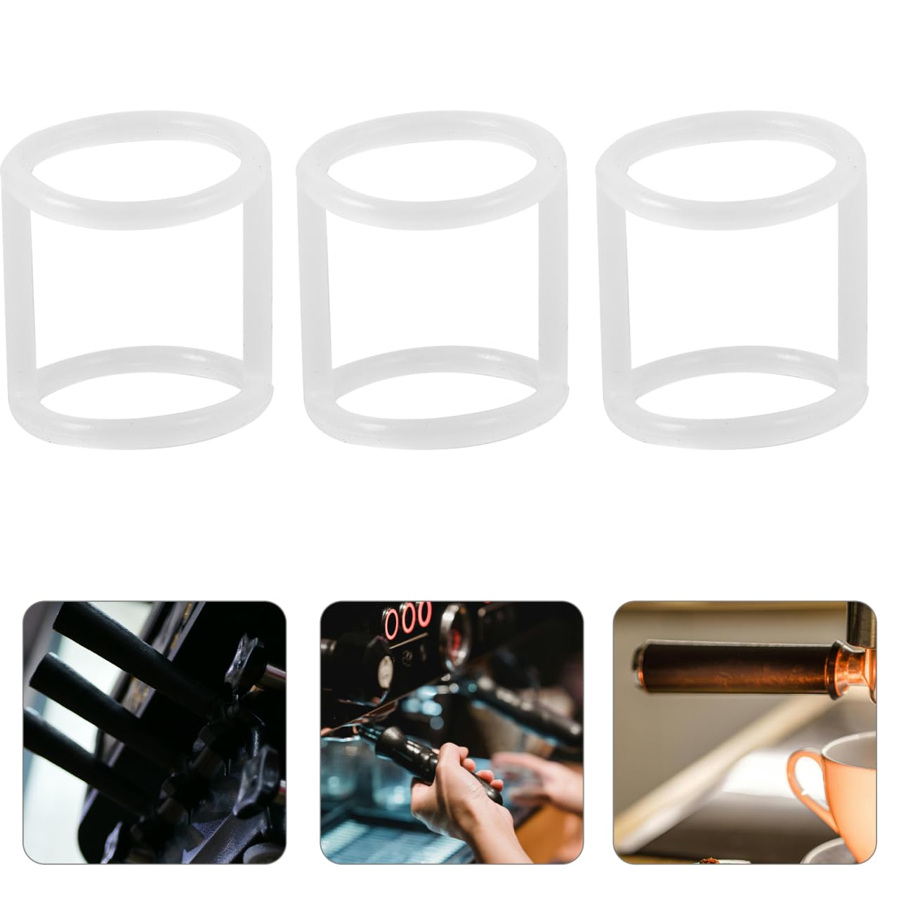 Lot de 3 joints d'étanchéité pour sorbetière Pièces de rechange universelles Joints anti-fuite pour machines à crème glacée Installation durable et réutilisable