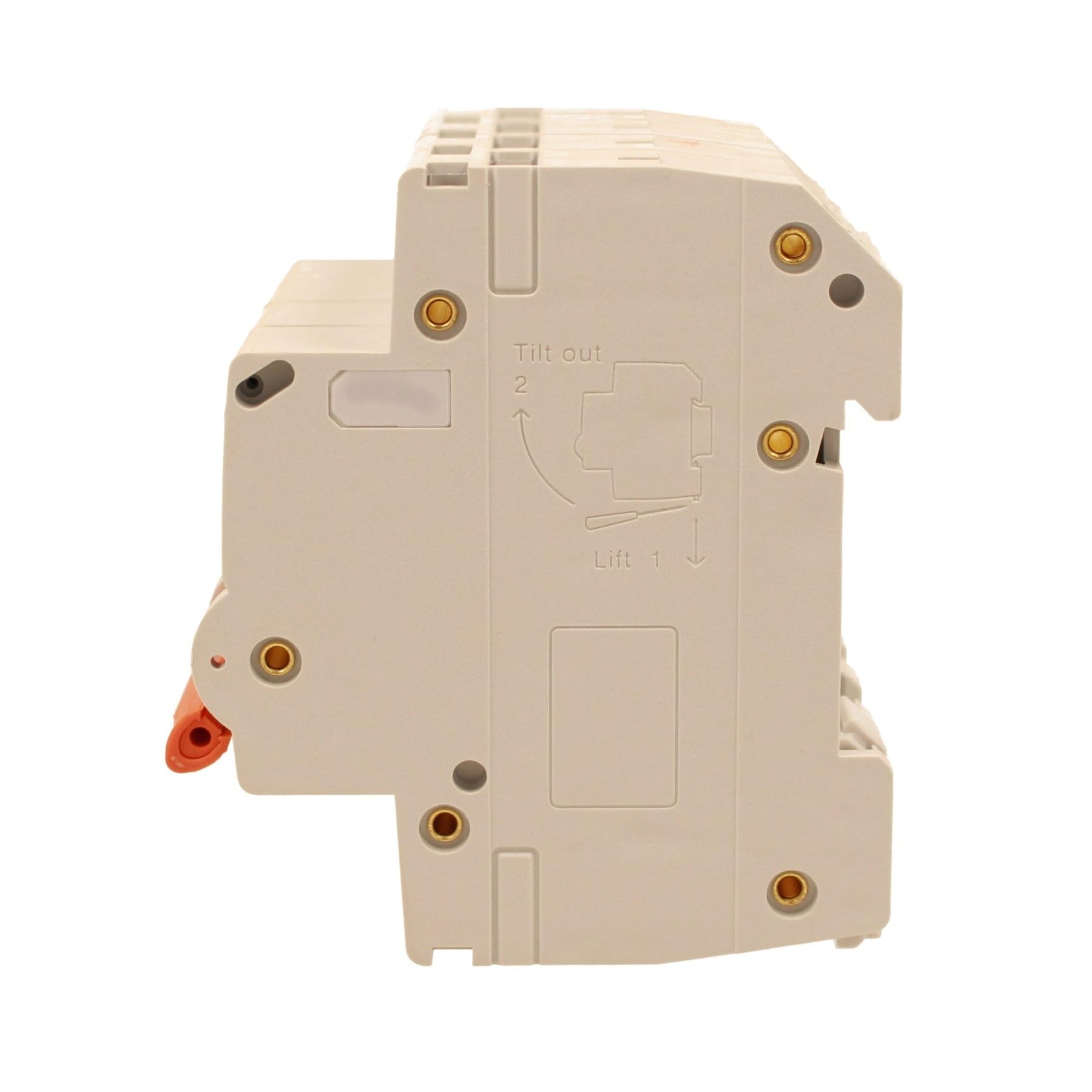 Interrupteur magnétothermique triphasé 4P 25A D25, courbe D 10 kA, 4 modules DIN 380 V AC, certifié IEC60898-1, série PB8H professionnelle