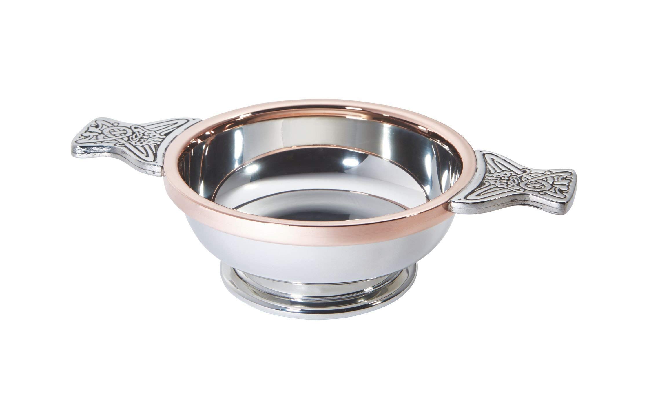 Pewter and Copper Quaichs Whisky Tasting Bowl Loving Cup Burns Night (Large 115mm Bowl Diameter) โ image 1