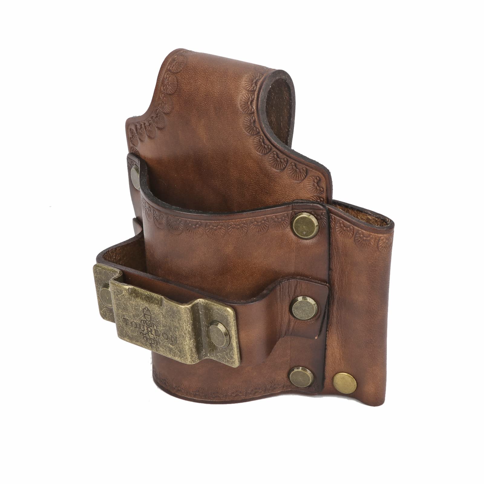 TOURBON 3mm Cuir Outil étui Marteau Boucle Ruban à mesurer Pince Porte-Crayon pour Ceinture