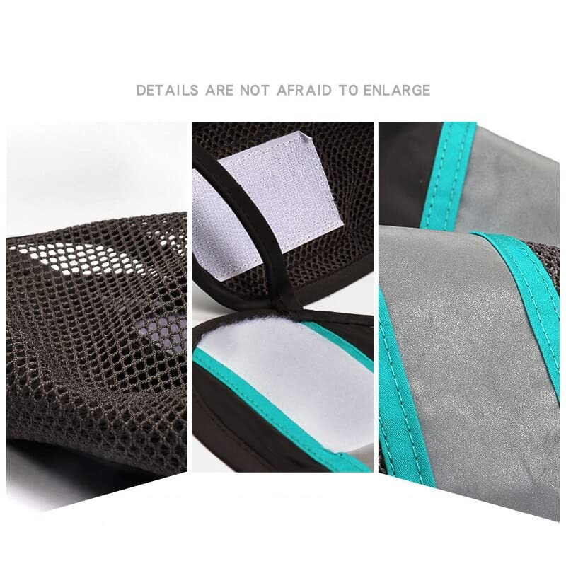 AAPIE Gilet di Sicurezza per Moto da Uomo Gilet da Corsa Gilet ad Alta visibilità Abbigliamento da Corsa Riflettente per Guidatore con Tasca sul Petto