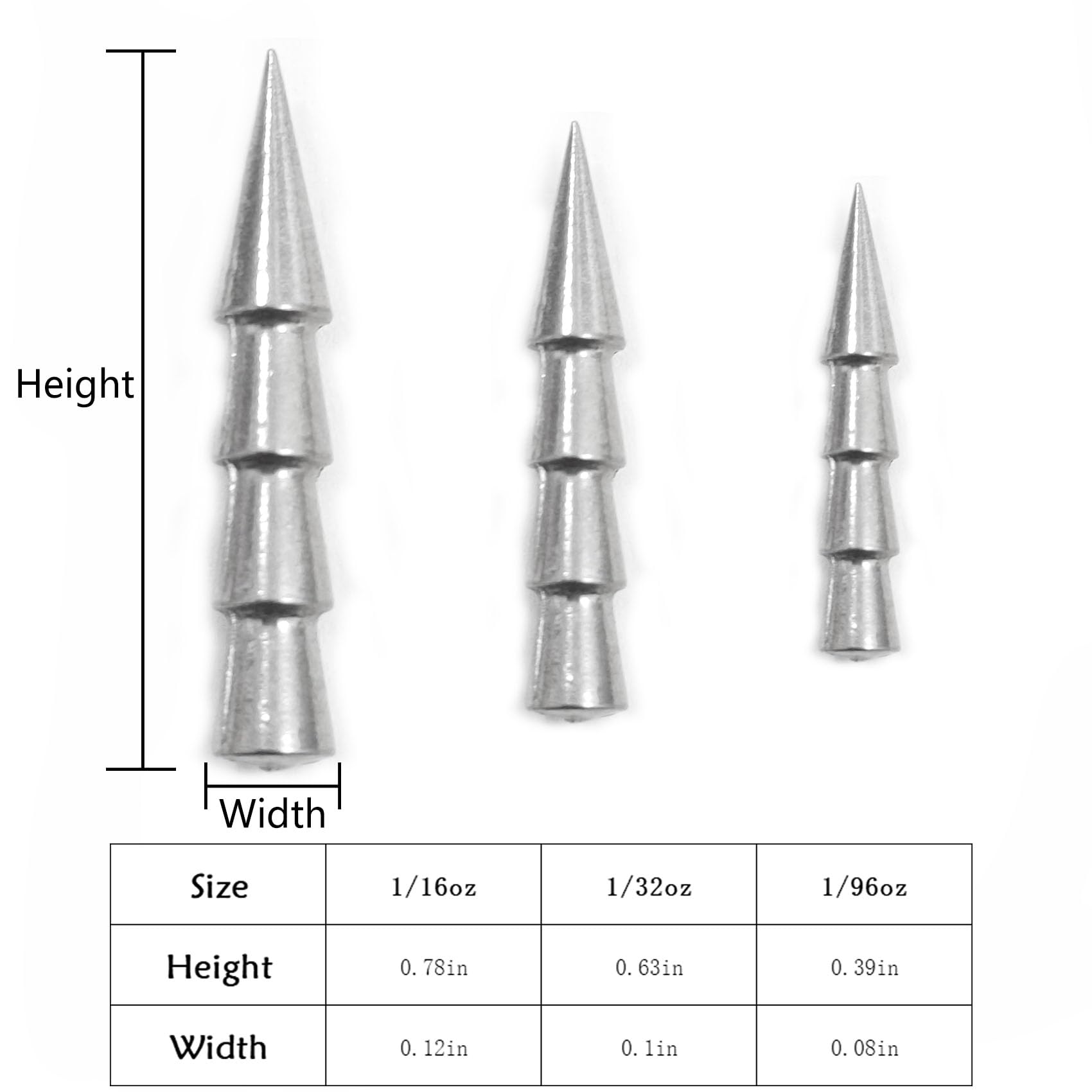 25Pcs Tungsten Nail Weights for Bass Fishing-Sinkers Bass Fishing- Insert Sinkers for Fishing Lures, Neko Rig and Wacky Rig (1/16 oz (25 per Pack))