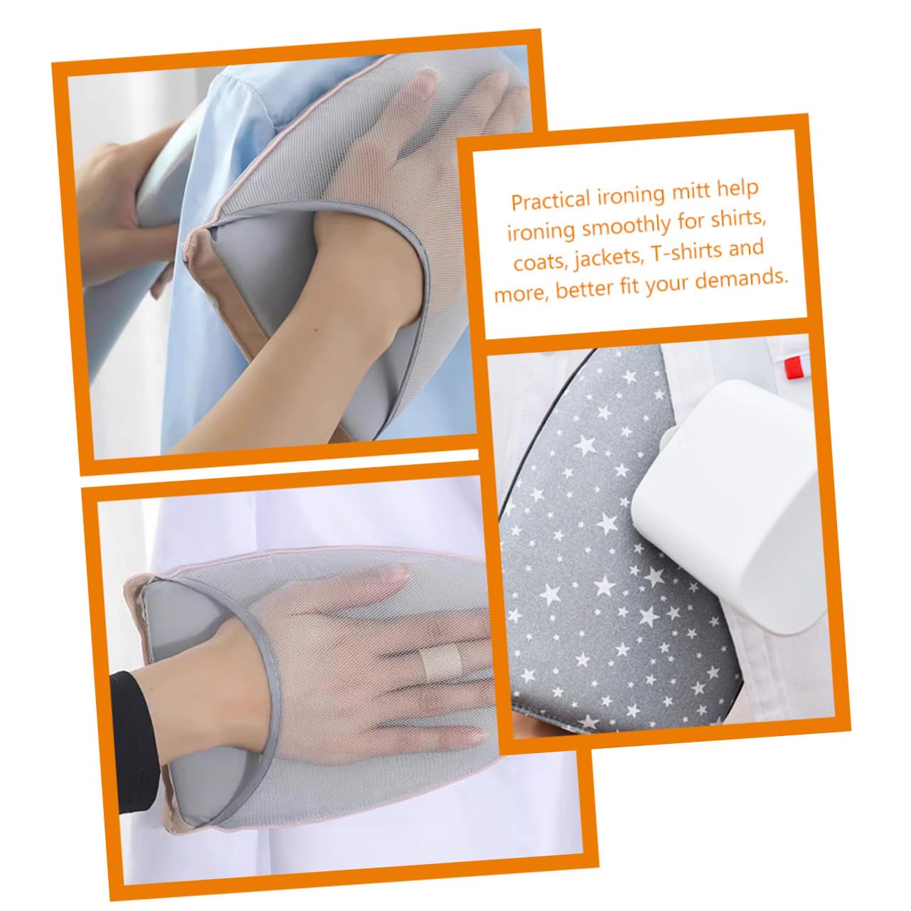 GLEAVI 5 Set Guanto Da Stiro Anticalore Con Anello Per Dito Guanto Protettivo Per Stiratura Portatile E Leggero Per Camicie Shirt Comfort E Sicurezza Durante Utilizzo 2 Pezzi * 5