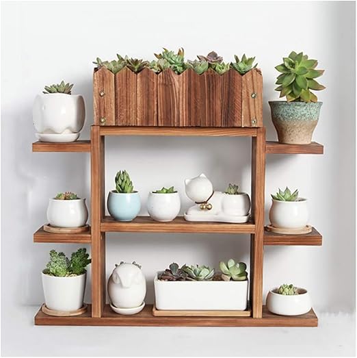 Amazon Co Jp F 小さい フラワースタンド 木製花台プランター スタンド 植木鉢ラック ガーデンラック屋内バルコニー庭 Color E Diy 工具 ガーデン