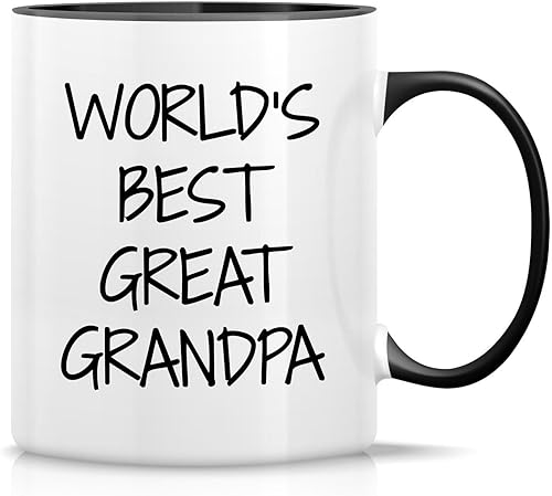 Retreez Funny Mug World's Best Great Grandpa - Tazas de café de cerámica de 11 onzas Divertidos, motivacionales e inspiradores regalos de