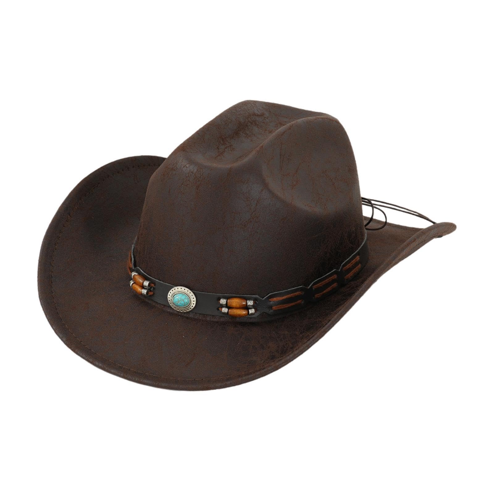 Merishopp Western Cowboy Hat for Women Men Fedora Hat for Outdoor Performance Carnival Style C | Clothing, Shoes & Accessories | Womens Accessories | Hats-picture-47