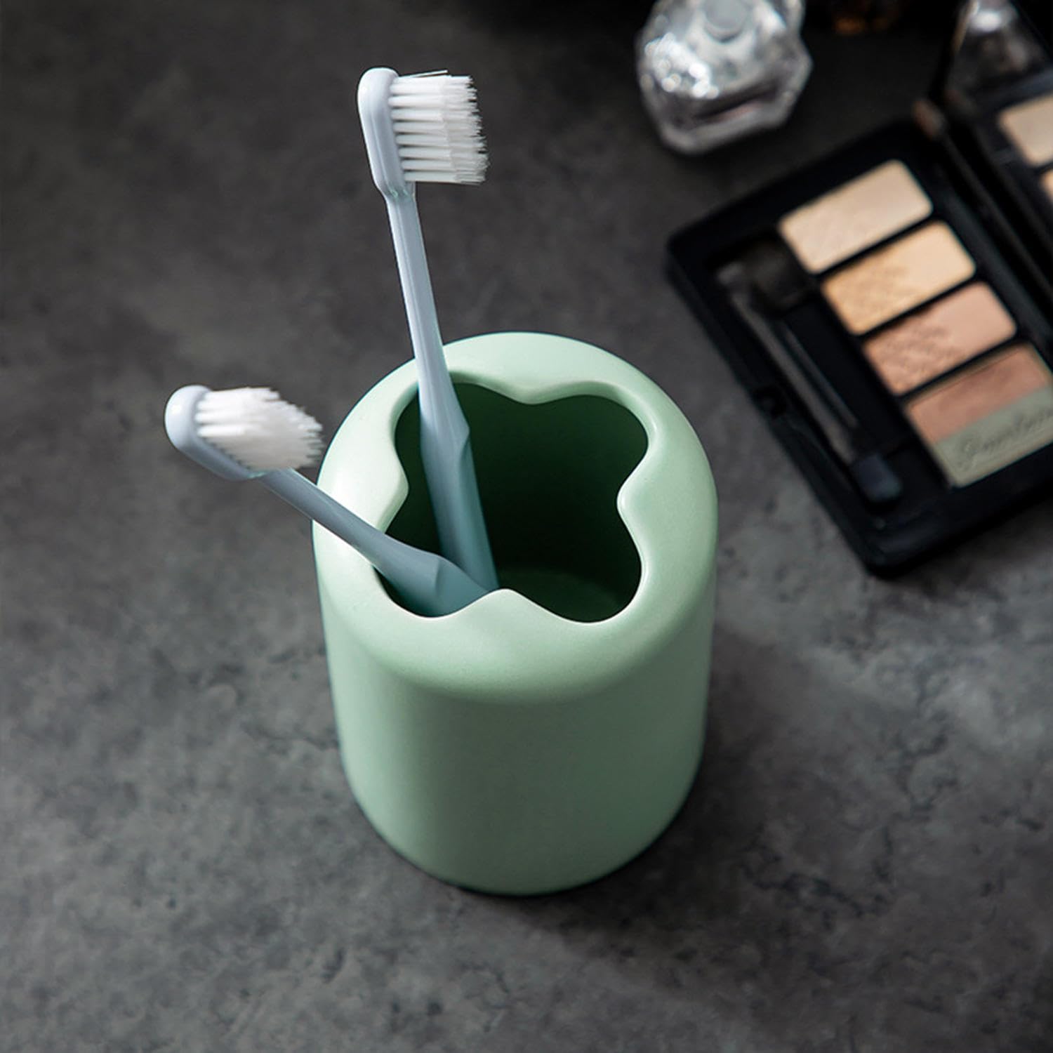 Set Accessori Bagno In Ceramica Effetto Marmo - 3/4 Pezzi Con Portaspazzolino E Dispenser