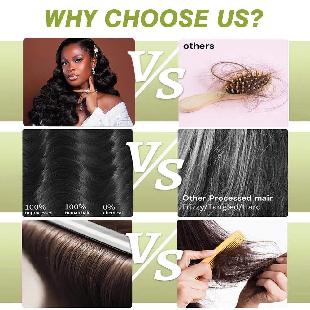 Body Wave Human Hair 3 Bundles (22 24 26) 12A Grade 100% Unprocessed Brazilian Virgin Human Hair Body Weave Bundles Double Weft Human Hair Extensions Natural Color for Black Women