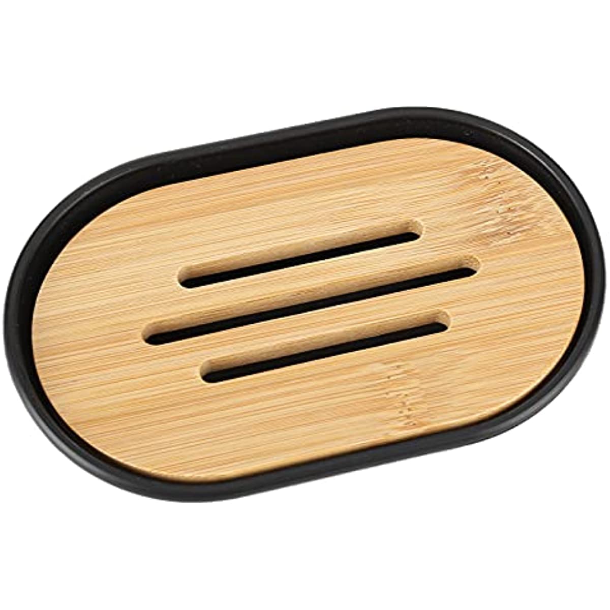 Accessori da Bagno in bambù Impermeabili 4 Pezzi, tra Cui Vassoio di Sapone, portaspazzolino/dentifricio, Tazza spazzolino da Denti,C