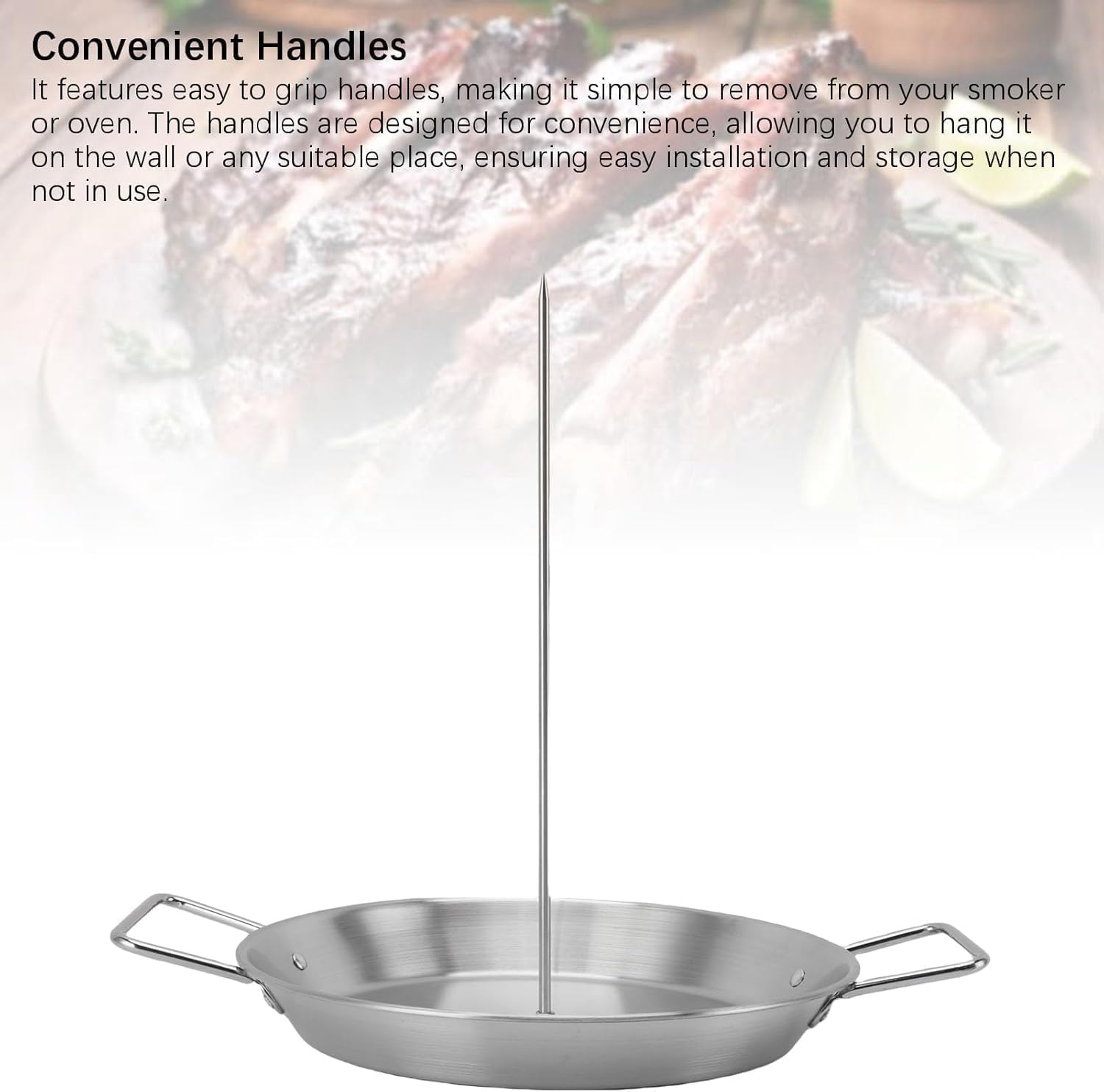 Rack de Grillade Vertical Brochette Sèche en Acier Inoxydable à Étages avec Poignées Faciles pour le Stockage du Mur Four à Fumeurs