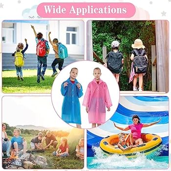 Impermeabili Per Bambini 110cm | 2 Pezzi | EVA Impermeabile | Con Cappuccio E Bottoni - Foto 2