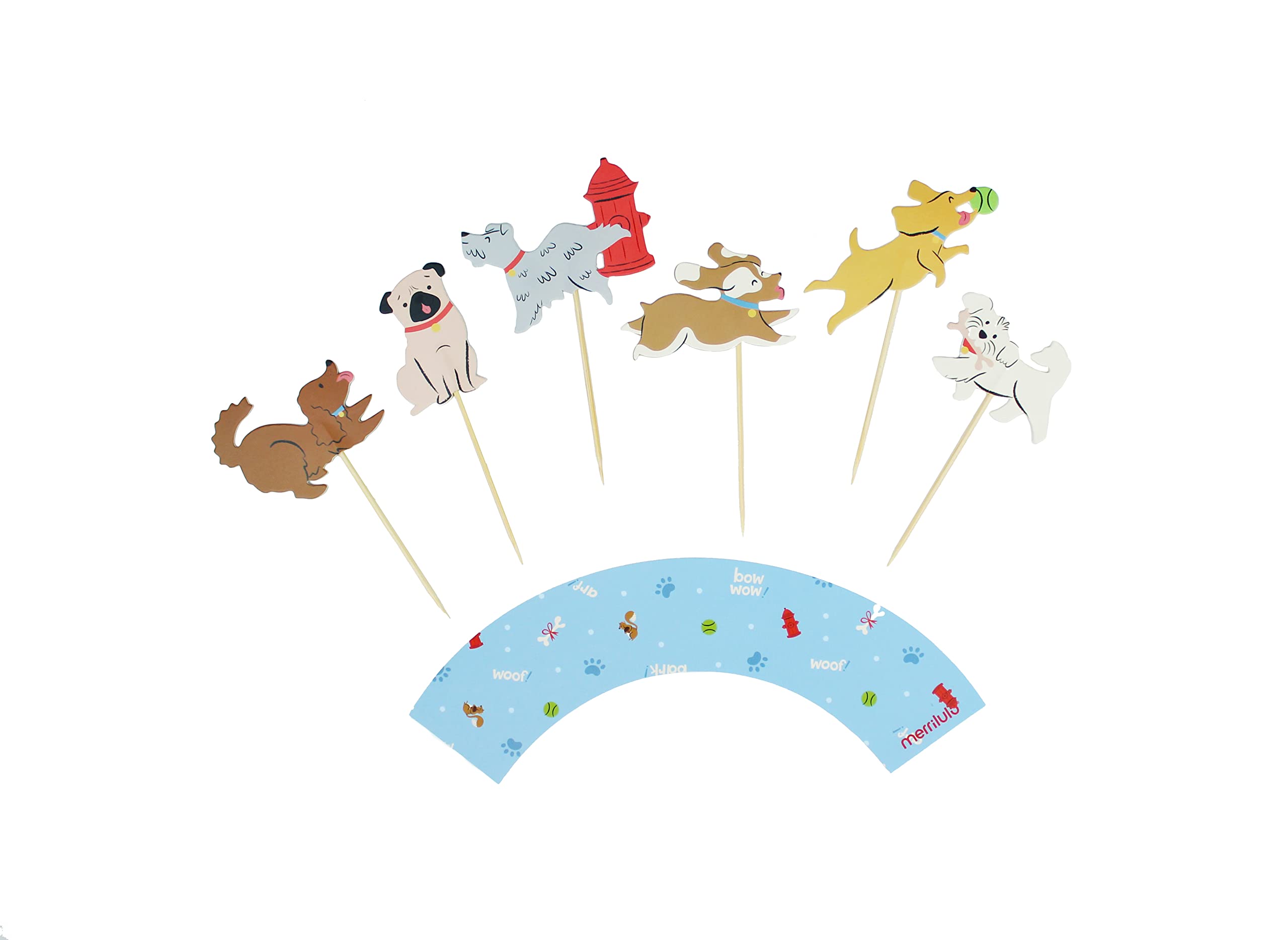 Decoraciones Y Envoltorios Para Cupcakes Good Dog De 12 Unidades