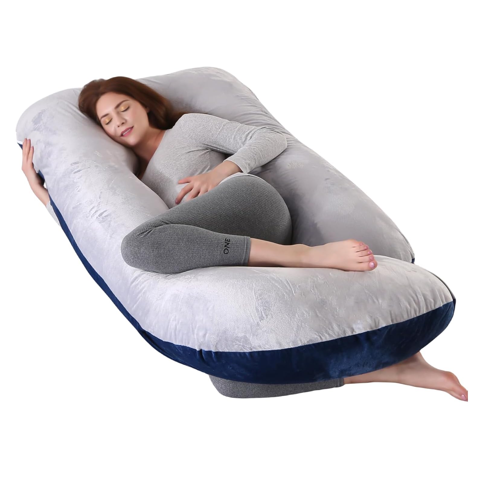 60 Inch Full Body Pregnancy Pillows for Sleeping Cooling Pregnancy Pillow U Shaped Pregnancy Body Pillow Maternity Pillows