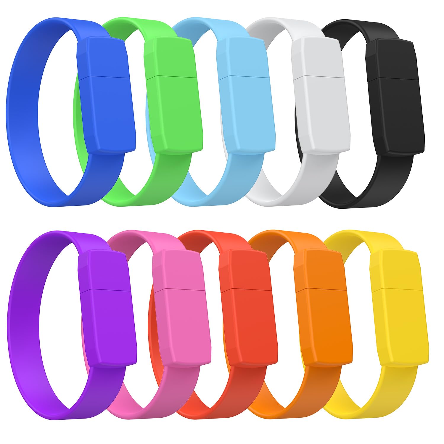 FEBNISCTE Chiavetta USB 4 GB, Confezione da 10 Pennetta USB 2.0, Pen Drive 4 Giga Portatile Pendrive Personalizzate Bundle Colorate per Università, Archiviazione dati Informatici