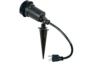 Hubbell-Bell SL101B Par 38 Portable Spike Light, In-Ground Landscape Lighting, Bronze Finish, For Wet Location