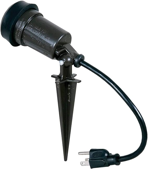 Hubbell-Bell SL101B Portable Spike Light Par 38 Bulb Bronze Finish، 75-150 Watt