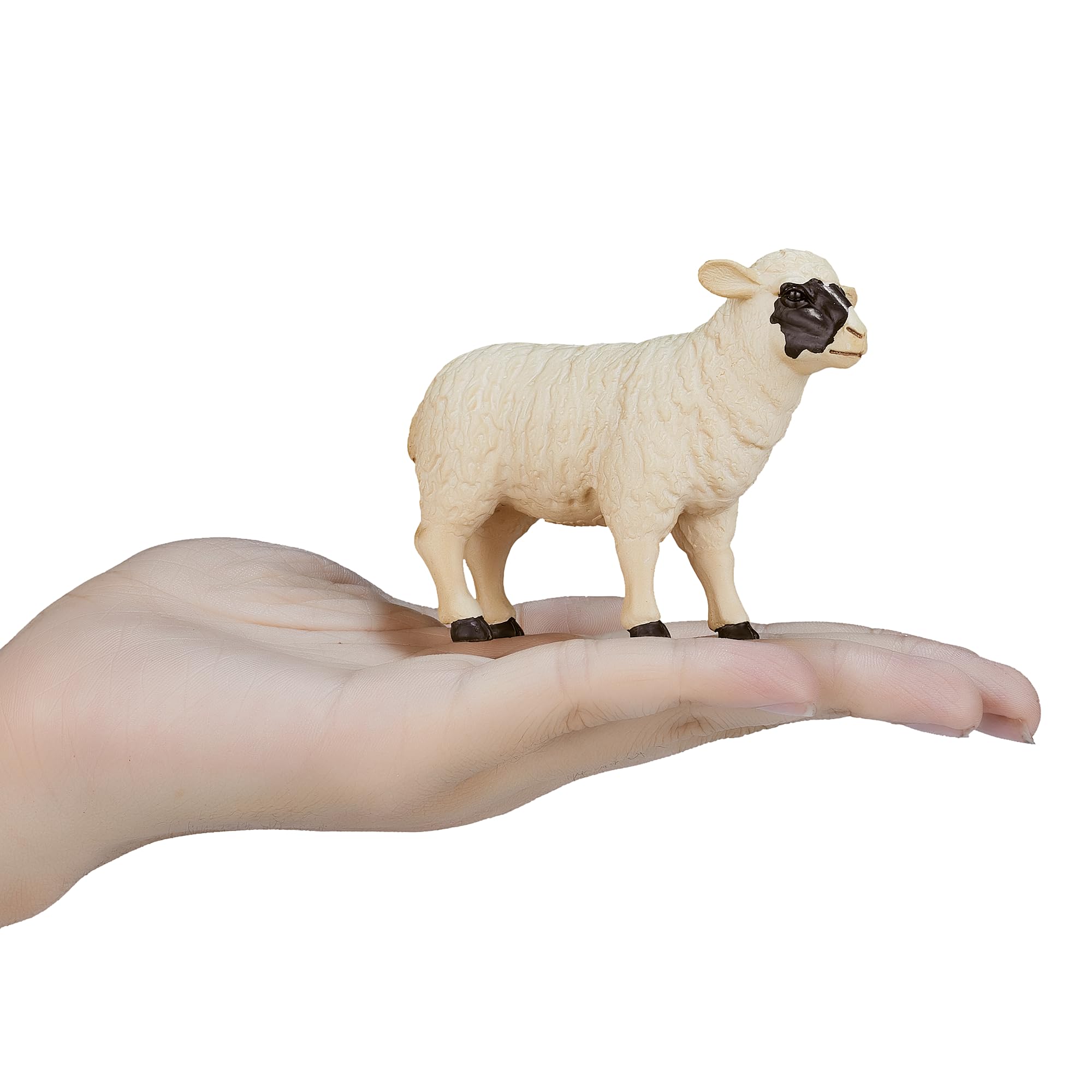 MOJO Figura Giocattolo Pecora Fronte Nera (Uguale) - Modello Realistico Dipinto A Mano Per Collezione E Diorami