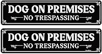 Vista 8 de GicnKeuz Letrero de No Trespasar Perro en las Instalaciones, 12"×8" Letreros de Cuidado con el Perro para Valla, No Entre Letrero de Aluminio