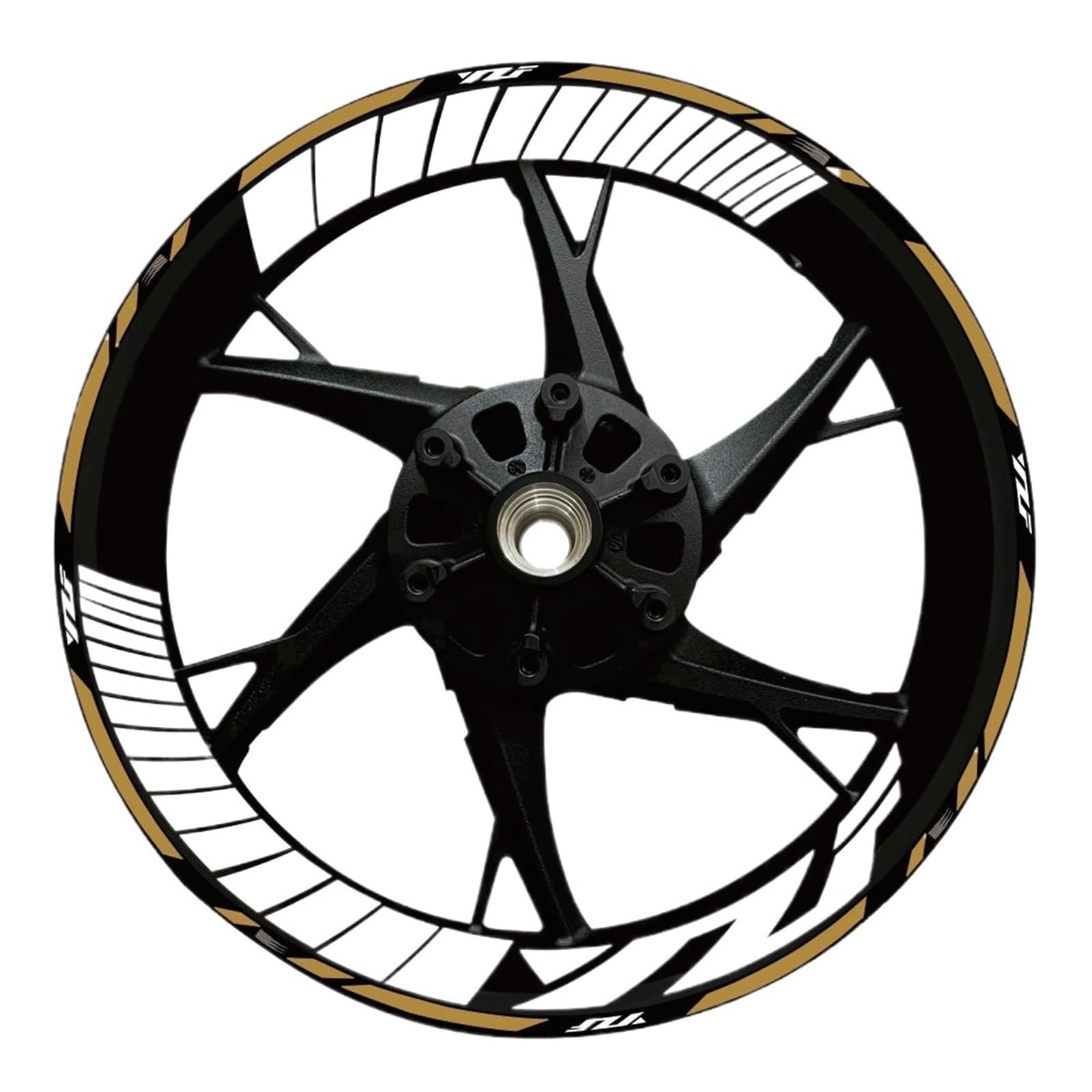 Adhesivo Reflectante para Rueda Motocicleta Interior del Buje Cinta Franja Llanta para MT03 MT07 MT09 YZF R1 R3 R6 Y FZ07(Set Meal 6)