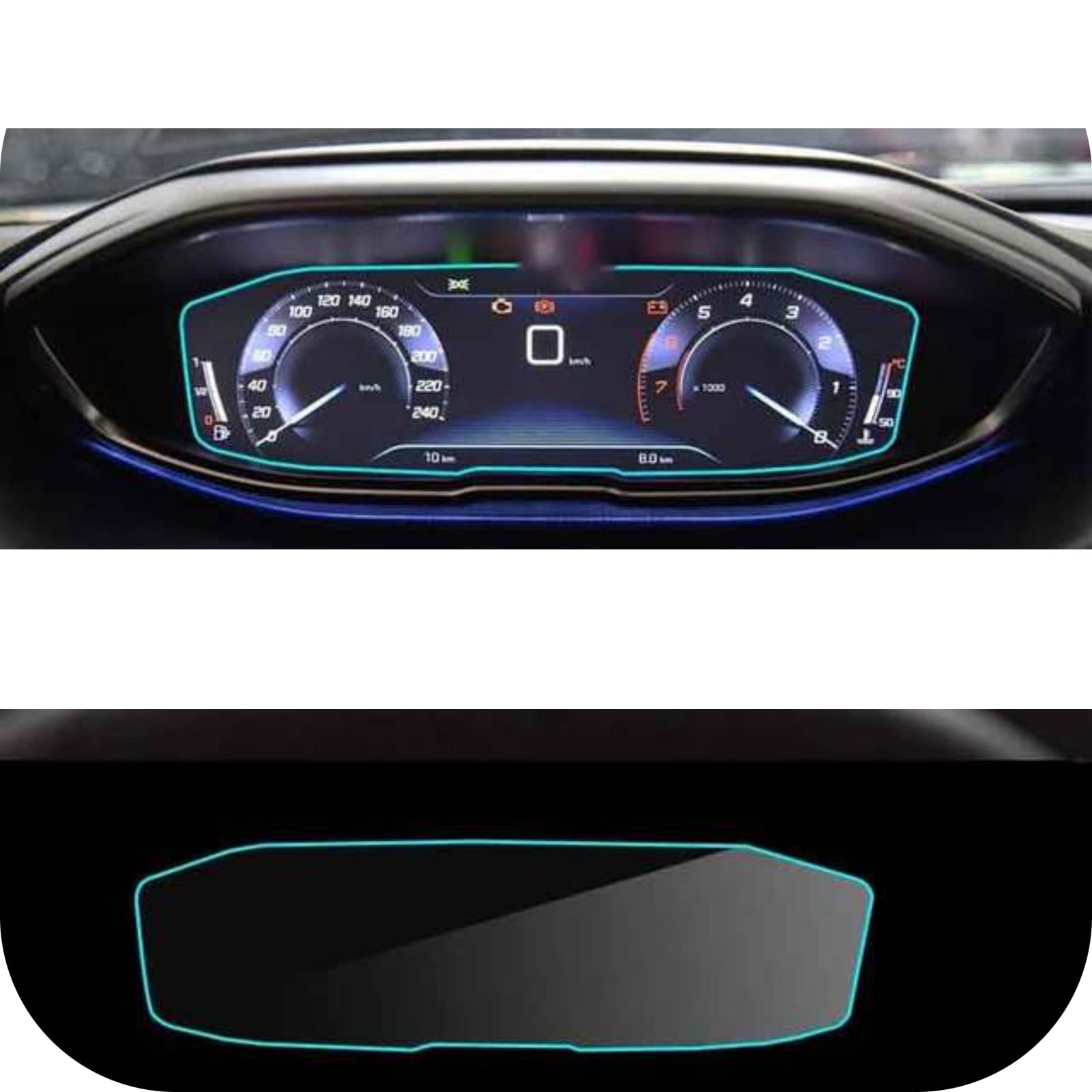 Verre trempé Peugeot 3008 5008 protection tableau de bord 2017-2020