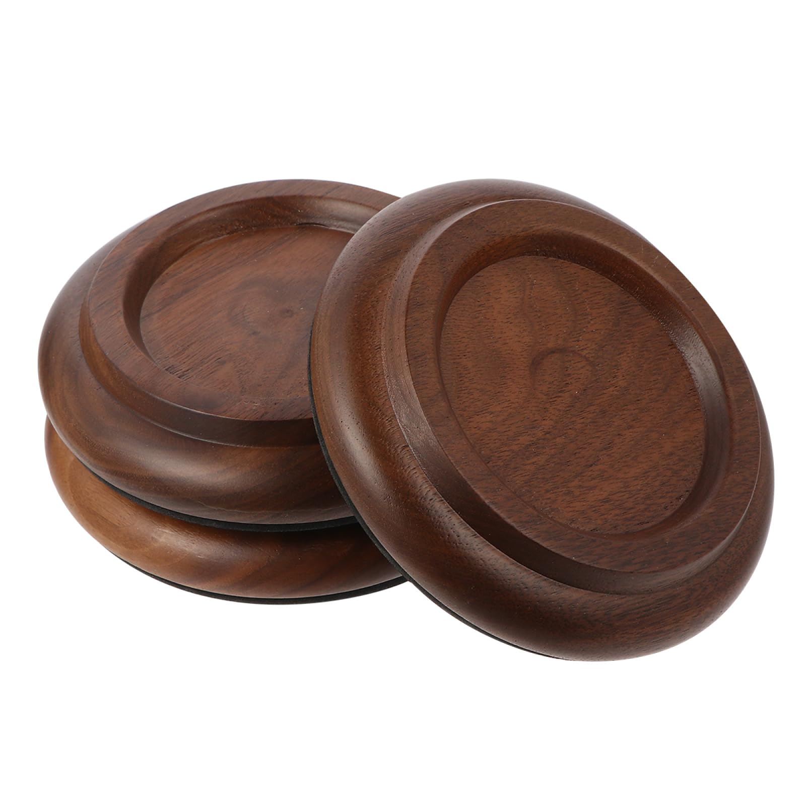 Coupelles en noyer pour piano à queue, protection élégante contre rayures et vibrations x3