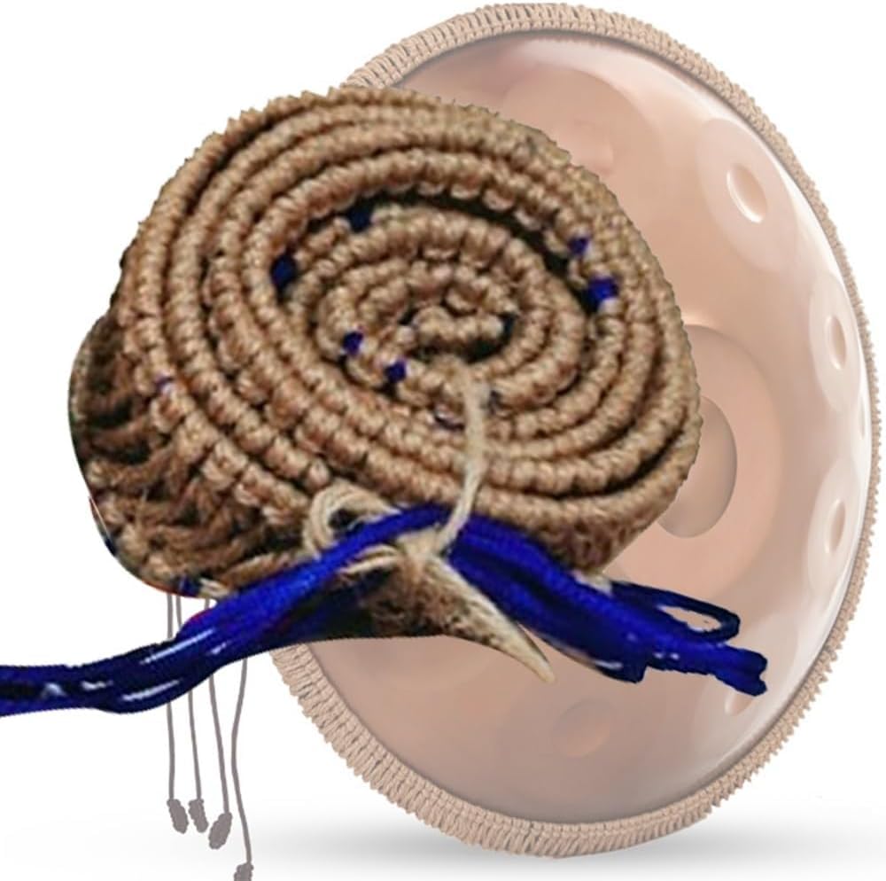 Corde de rotin de décoration de handpan, corde de tambour de langue faite à la main, rotin tressé fait à la main, tambour de casserole de protection de main, pour tambours de 22 pouces
