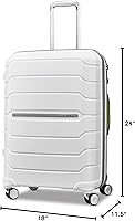 Vista 48 de Samsonite Freeform – Maleta rígida, expandible con ruedas dobles giratorias, Blanco