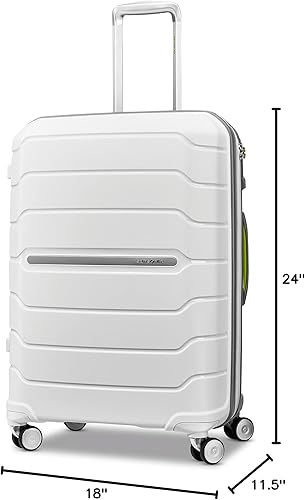 Miniatura 48 de Samsonite Freeform – Maleta rígida, expandible con ruedas dobles giratorias, Blanco