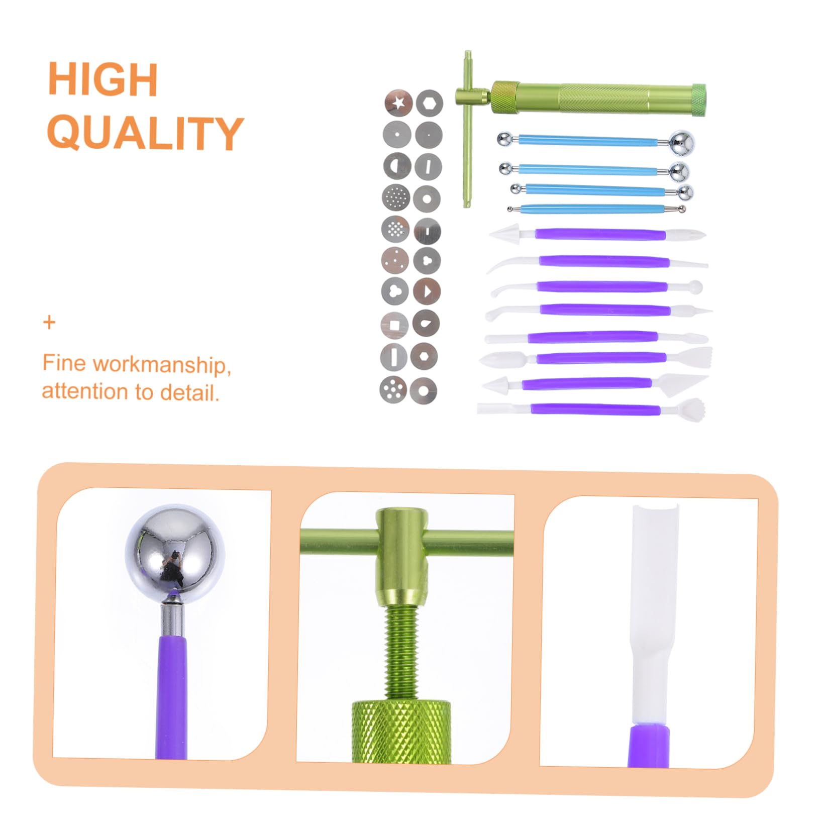 Herramientas para Modelar Arcilla Kit De Polímeros Herramienta para Decorar Pasteles