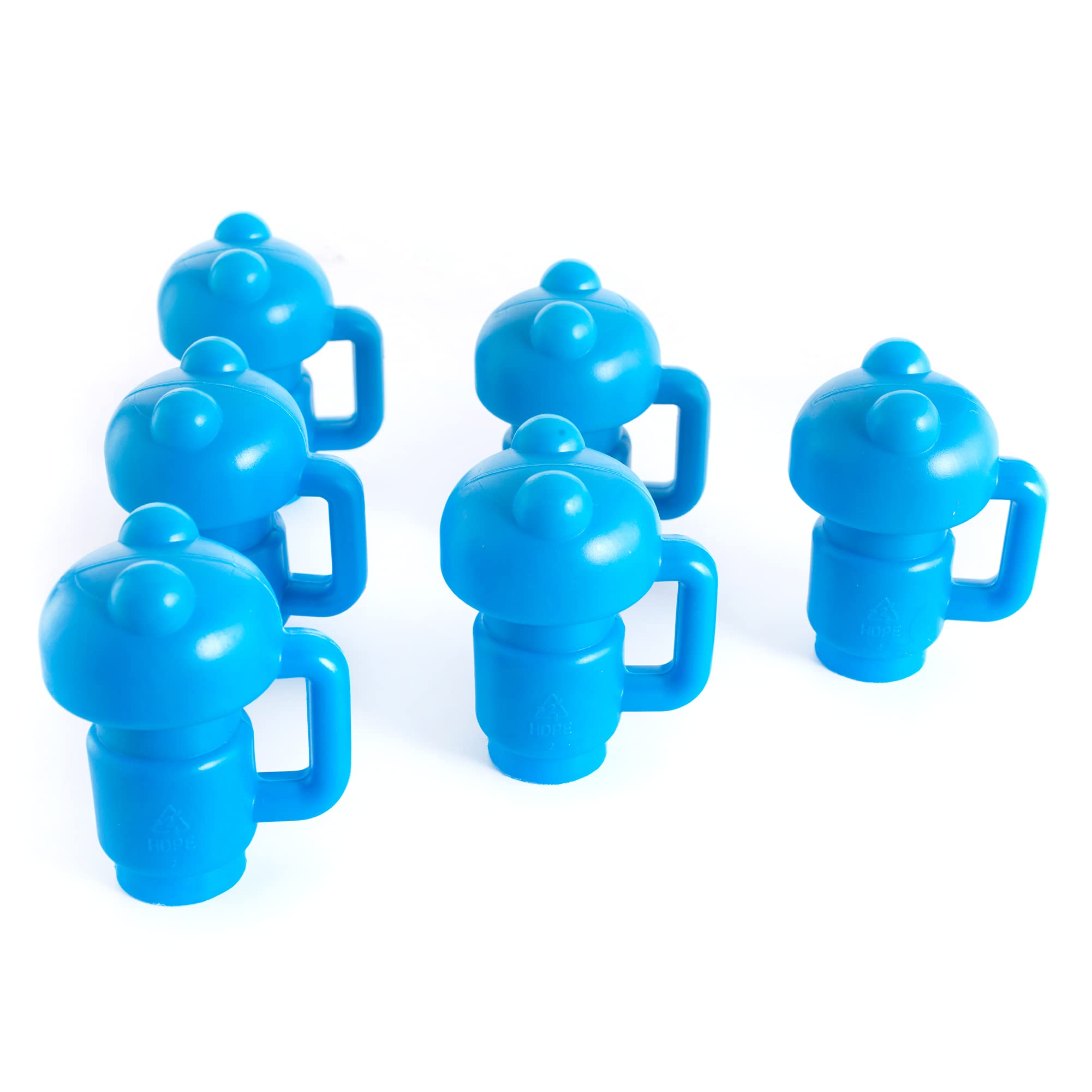 SkyBound Handled-Style Trampoline Pole Caps, Trampoline Safety Net Pole-Top Holders, 1.26 Inches, Set of 6