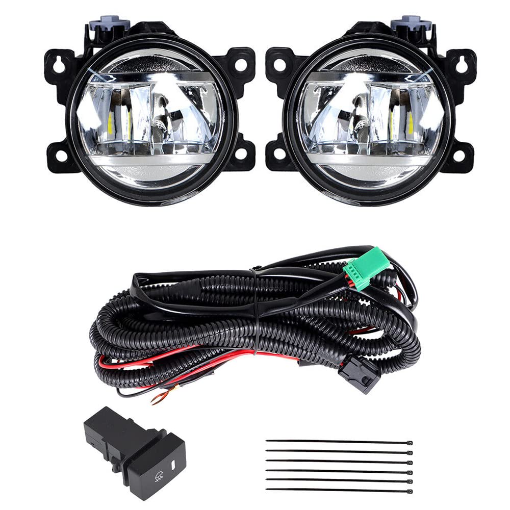 Riloer 2pcs LED auto fendinebbia anteriori, sinistra destra 6000K bianco freddo illuminazione fendinebbia sostituzione per H0NDA C-ivic S-edan/H-atchback/Si 2022, con cablaggio interruttore