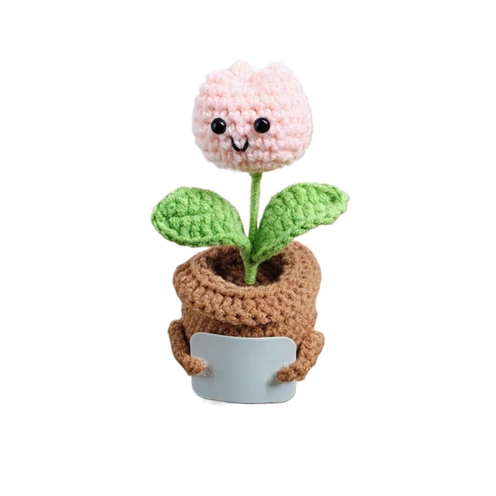 ENWWCH Sunflower Crochet Flowers Knitted Flower Graduation Wedding Guest Gift Artificial For Home(Color2)