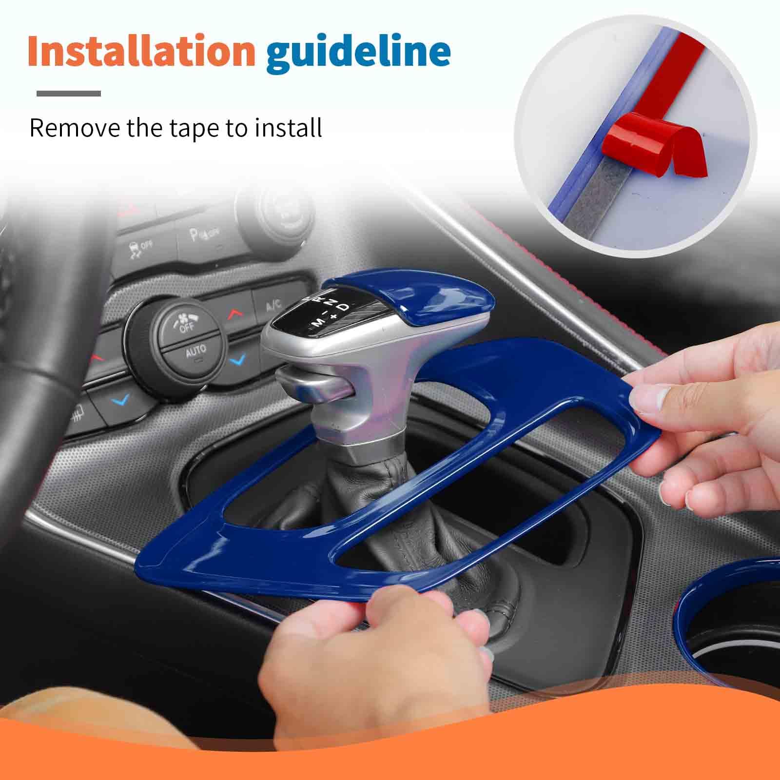 Amazon.com: JeCar 3pcs Blue Cup Holder Interior Trim Kit for